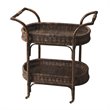 Beaumont Lane Bar Cart in Rattan in Medium Brown