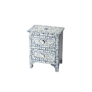 beaumont lane 2 drawer nightstand in blue
