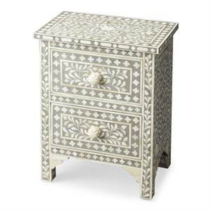 beaumont lane 2 drawer nightstand in gray
