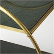 Beaumont Lane Marble Top Serving Cart in Green and Gold