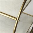 Beaumont Lane Marble Top Serving Cart in White and Gold