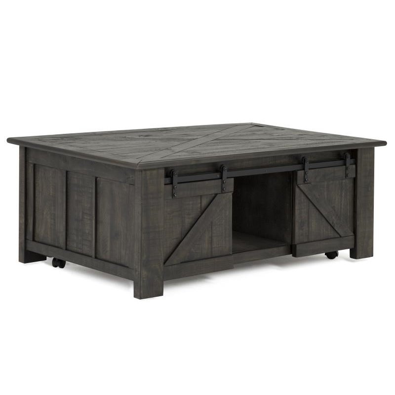 Beaumont Lane Wood Lift Top Coffee Table in Weathered Espresso