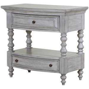 beaumont lane 2 drawer open nightstand in weathered gray