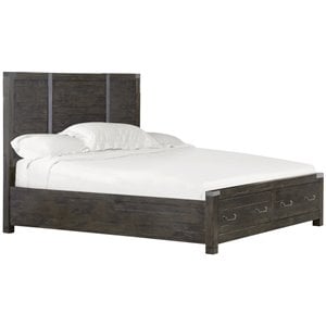 beaumont lane king storage panel bed in weathered charcoal