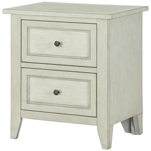 beaumont lane 2 drawer nightstand in weathered white
