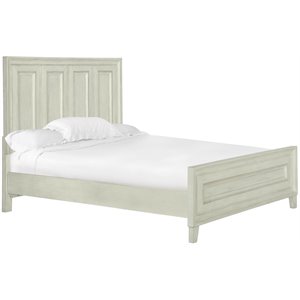 beaumont lane queen panel bed in weathered white