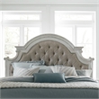 Beaumont Lane Farmhouse Wood King Tufted Upholstered Bed in White