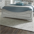 Beaumont Lane Farmhouse Wood King Tufted Upholstered Bed in White