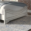 Beaumont Lane Farmhouse Wood King Tufted Upholstered Bed in White