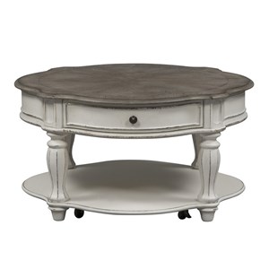beaumont lane round cocktail table in white oak