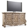 Beaumont Lane 6-Shelf Wood Entertainment Console Table in Caramel Froth