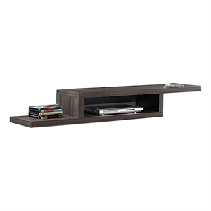 Beaumont Lane Modern Wood Wall Mounted Media Console for TVs up to 60&quot in Gray