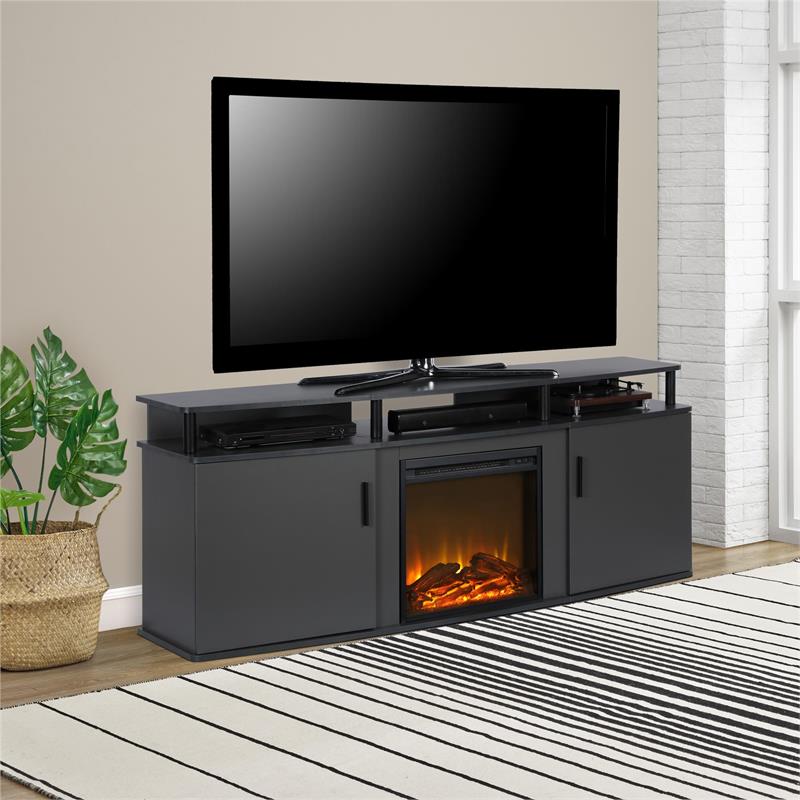 Beaumont Lane Transitional Wood Electric Fireplace for TVs up to 70