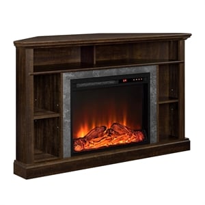 Beaumont Lane Transitional Wood Electric Fireplace for TVs up to 50&quot in Black