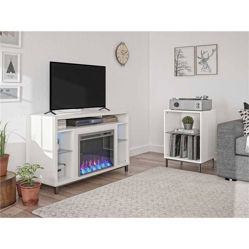 Beaumont Lane Contemporary Wood Fireplace TV Stand for TVs up to 48