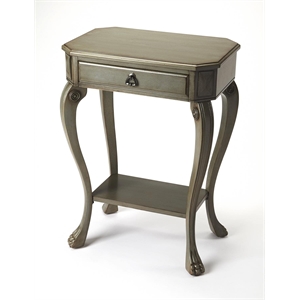 Beaumont Lane Mastercrafted Satin Console Table in Gray