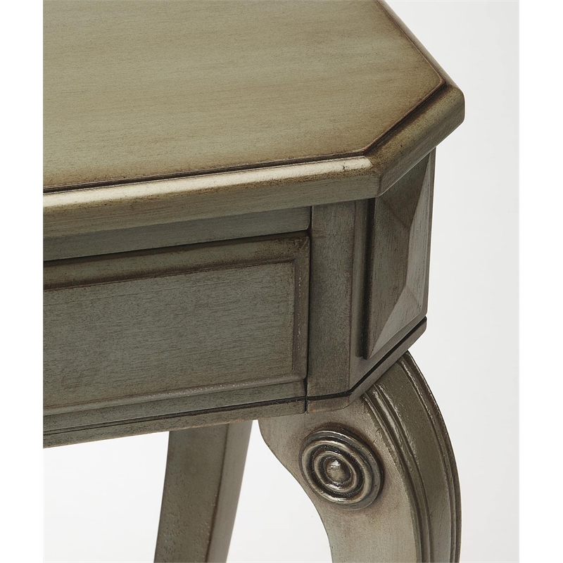 Beaumont Lane Mastercrafted Satin Console Table in Gray