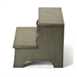 Beaumont Lane Mastercrafted Satin Step Stool in Gray