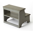 Beaumont Lane Mastercrafted Satin Step Stool in Gray
