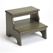 Beaumont Lane Mastercrafted Satin Step Stool in Gray