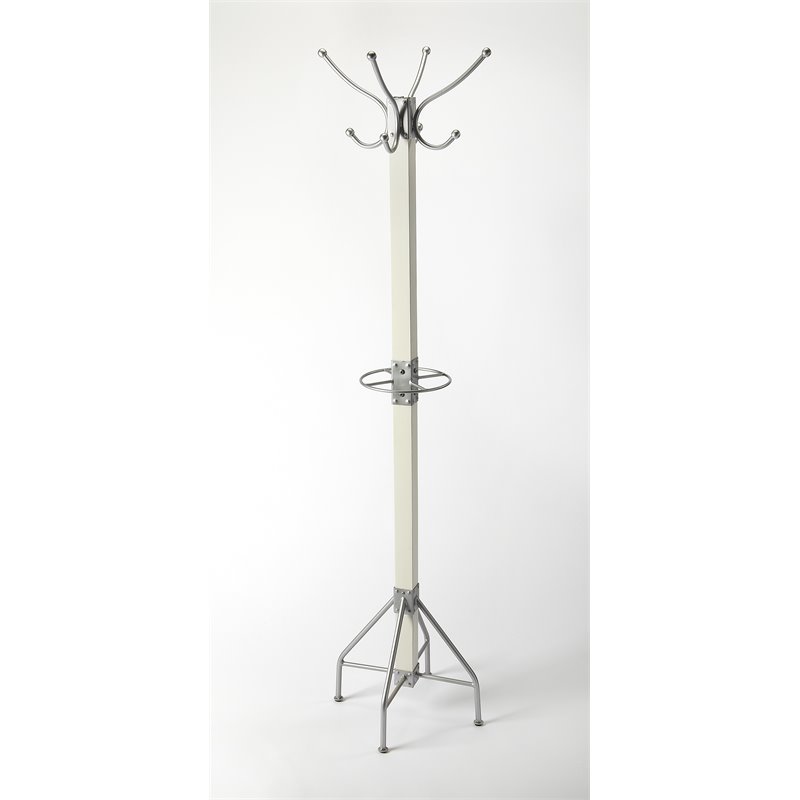 Beaumont Lane Metropolitan Living Square Costumer in White and Silver