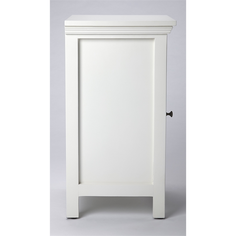 Beaumont Lane Metropolitan Living Glossy Chairside Chest in White