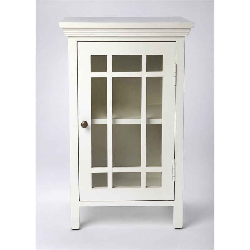 Beaumont Lane Metropolitan Living Glossy Chairside Chest in White