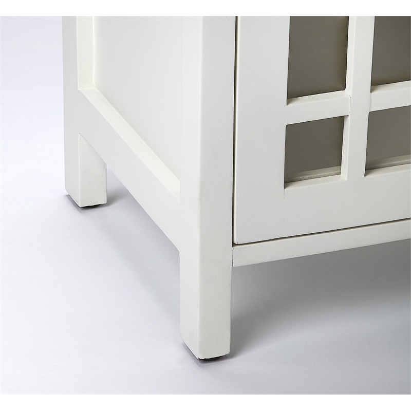 Beaumont Lane Metropolitan Living Glossy Chairside Chest in White