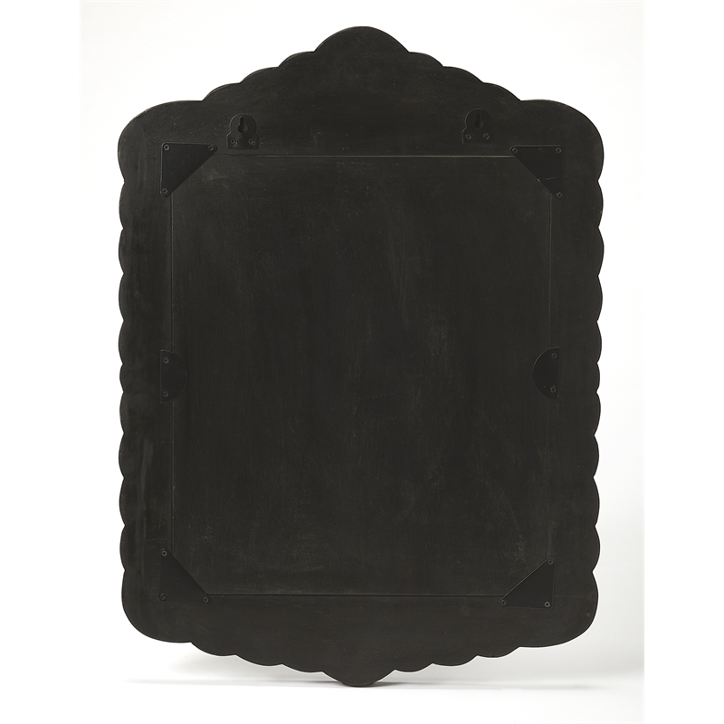 Beaumont Lane Bohemian Artisan Bone Inlay Wall Mirror in Gray