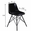 Beaumont Lane Metropolitan Living Leather Side Chair in Black