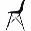 Beaumont Lane Metropolitan Living Leather Side Chair in Black
