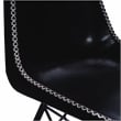 Beaumont Lane Metropolitan Living Leather Side Chair in Black