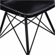 Beaumont Lane Metropolitan Living Leather Side Chair in Black