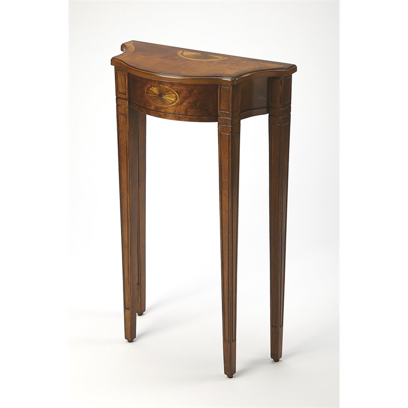 Beaumont Lane Mastercrafted Burl Console Table in Brown