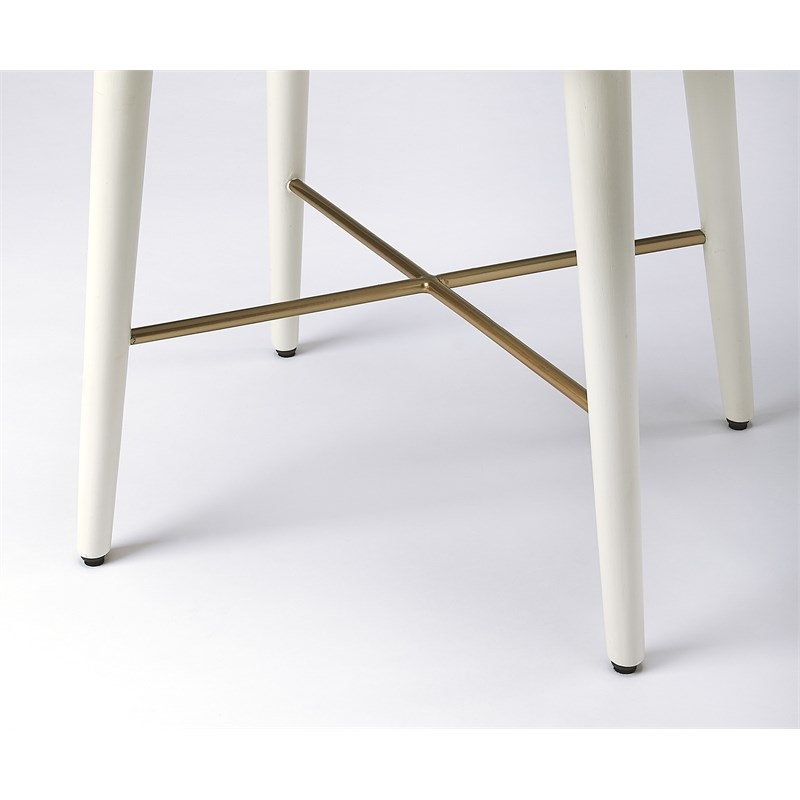 Beaumont Lane Metropolitan Living End Table in White and Gold