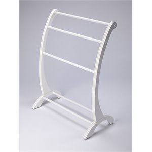 beaumont lane mastercrafted glossy blanket stand in white