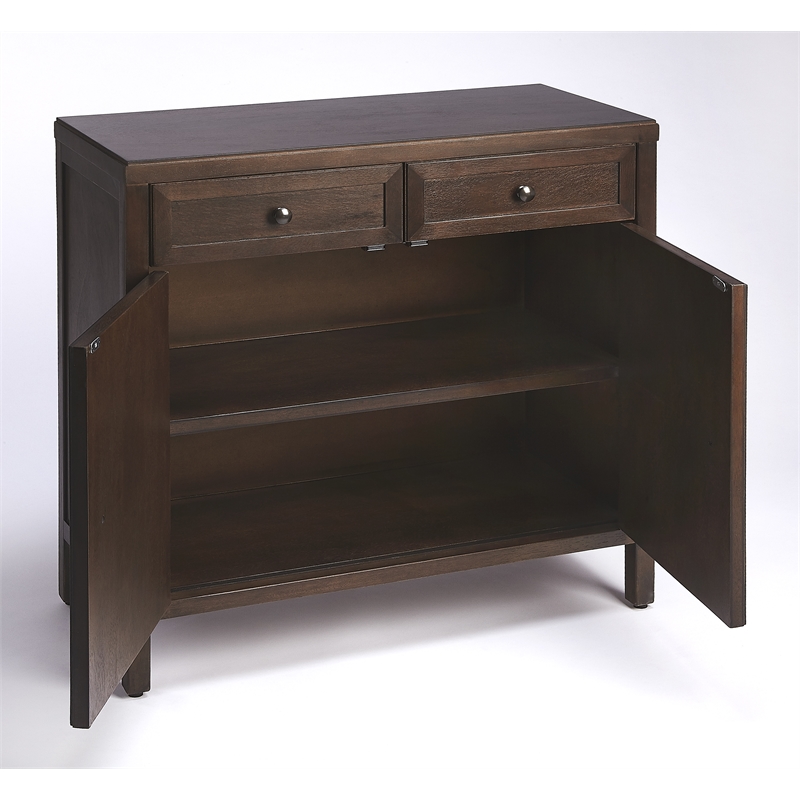 Beaumont Lane Metropolitan Living Console Cabinet in Brown