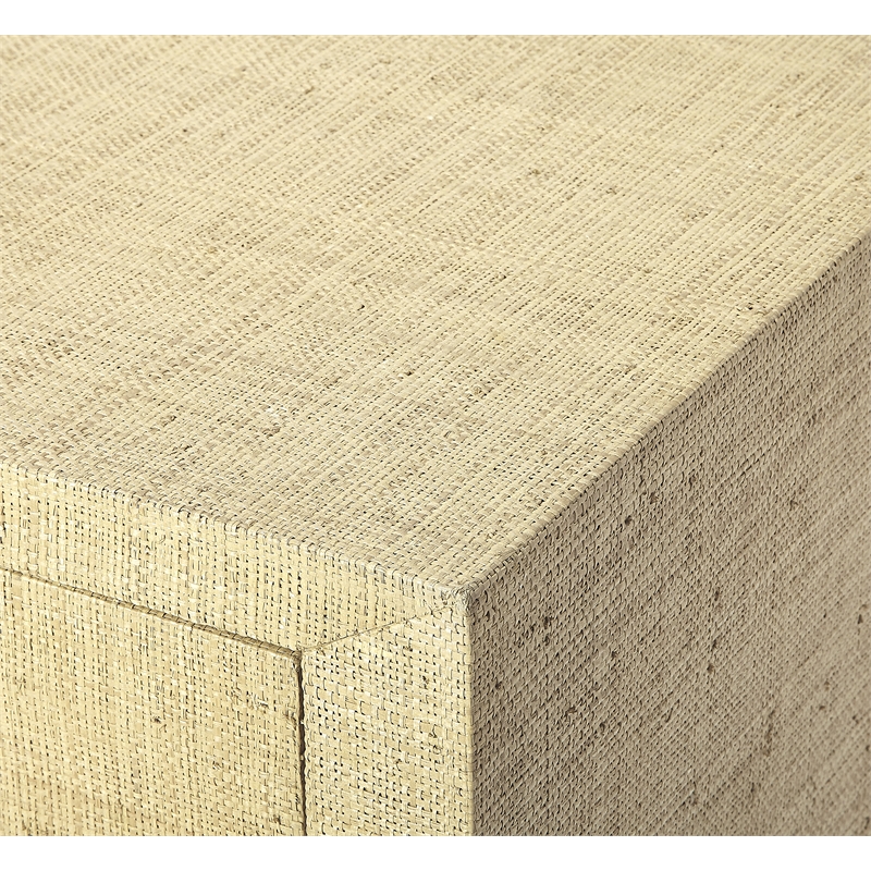 Beaumont Lane Metropolitan Living Transitional Wood End Table in Cream