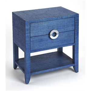 Beaumont Lane Metropolitan Living Modern Wood End Table in Blue