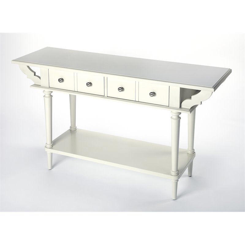 Beaumont Lane Mastercrafted Console Table in White