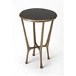 Beaumont Lane Metal Furniture Metal and Stone End Table in Gold