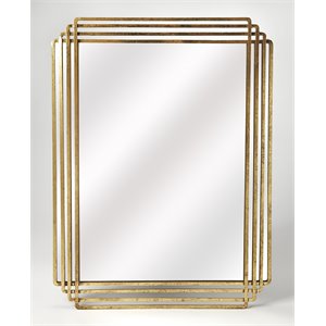 Beaumont Lane Hall of Mirrors Rectangular Wall Mirror in Gold