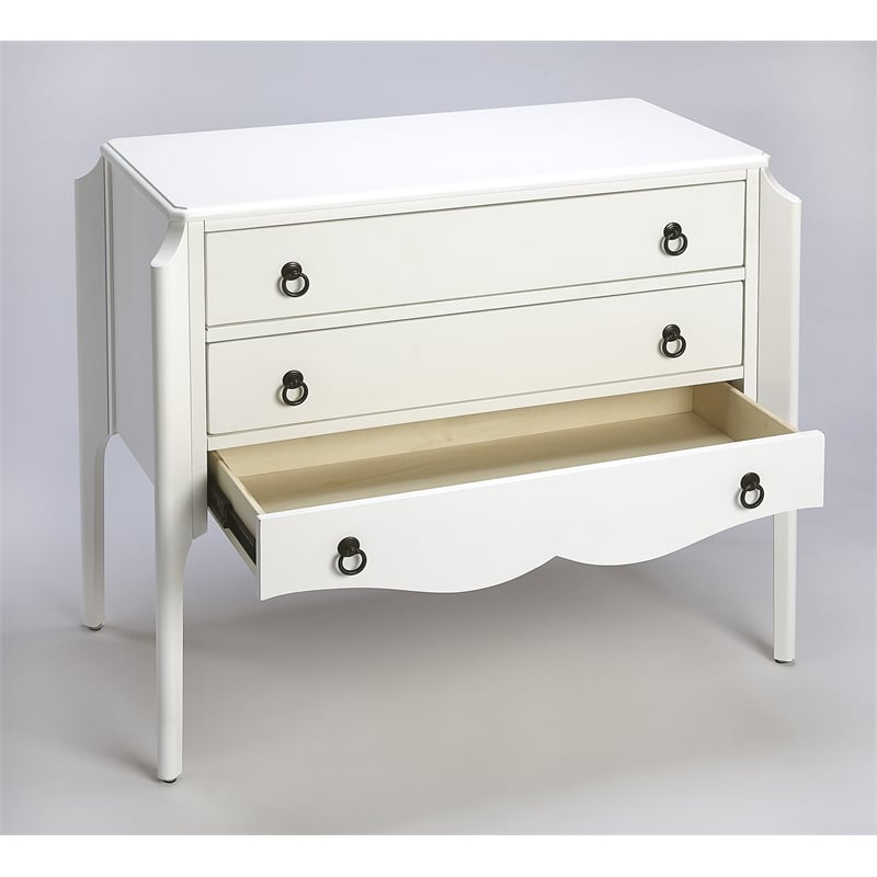 Beaumont Lane Metropolitan Living Glossy Accent Chest in White