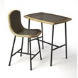 Beaumont Lane Island Living Rattan and Iron Pub Table in Brown