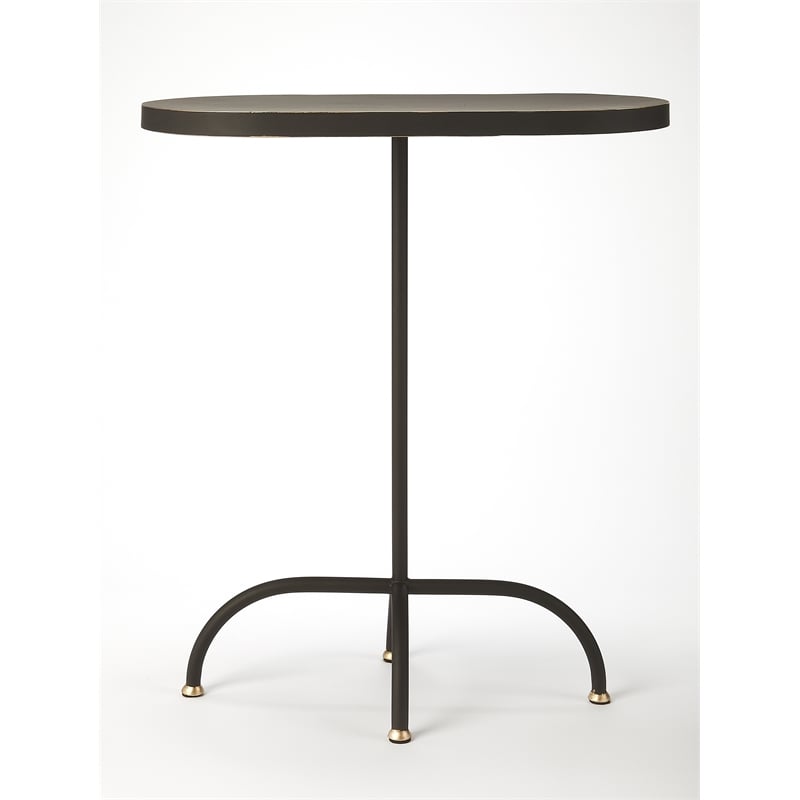 Beaumont Lane Metal Furniture End Table in Black Gold