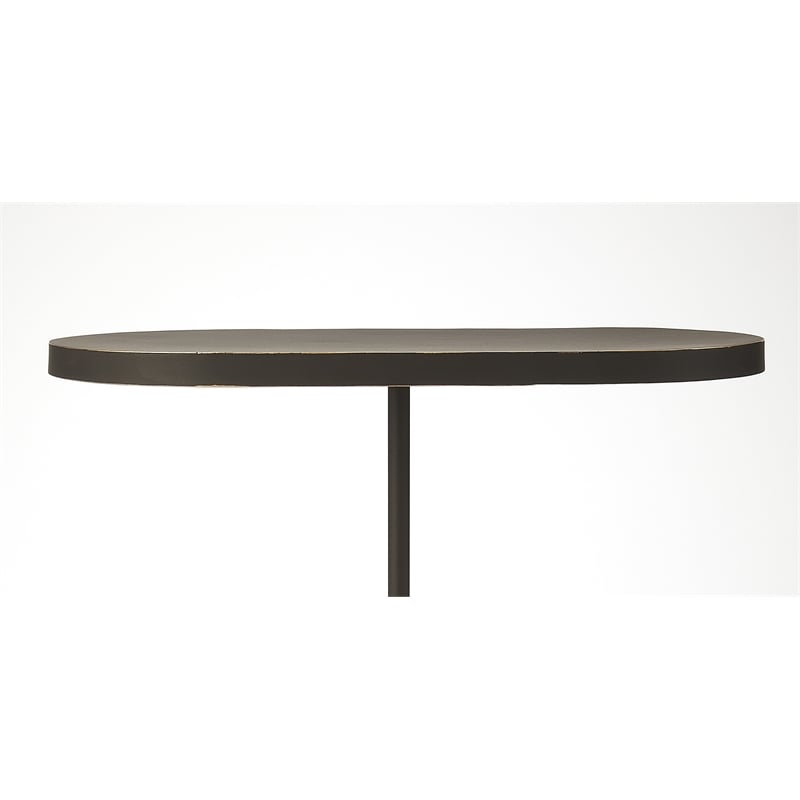Beaumont Lane Metal Furniture End Table in Black Gold