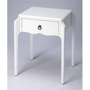 Beaumont Lane Metropolitan Living Glossy  Nightstand in White