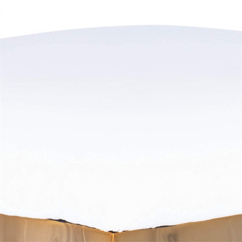Beaumont Lane Metropolitan Living Acrylic and Polished Brass Counter Stool in White