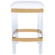 Beaumont Lane Metropolitan Living Acrylic and Polished Brass Counter Stool in White
