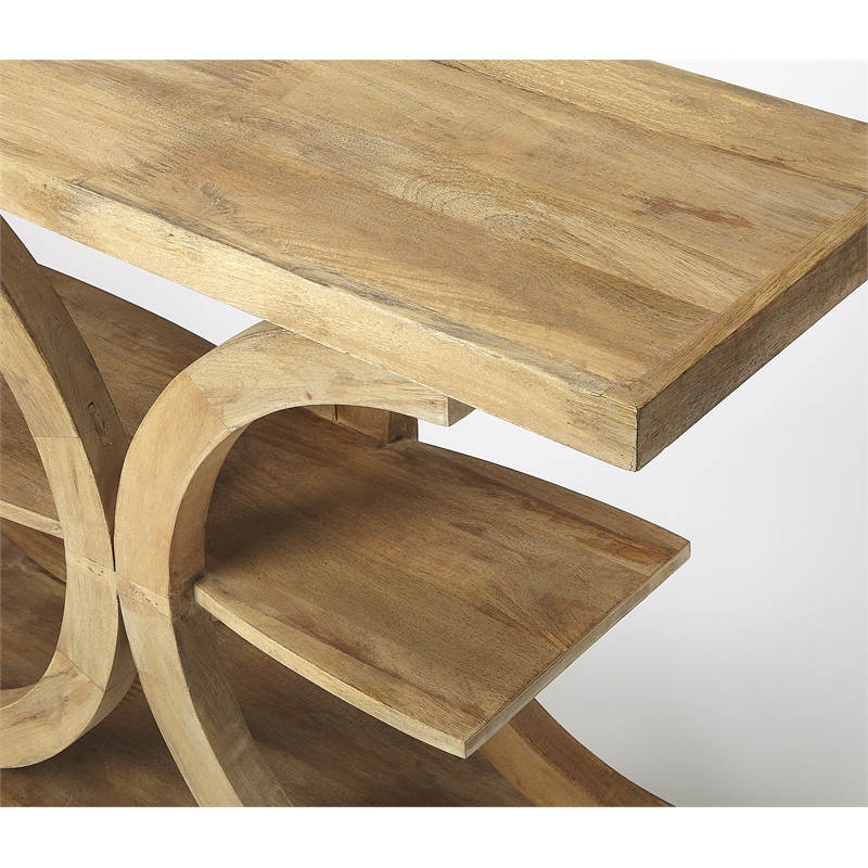 Beaumont Lane Metropolitan Living Rustic Modern Console Table in Brown